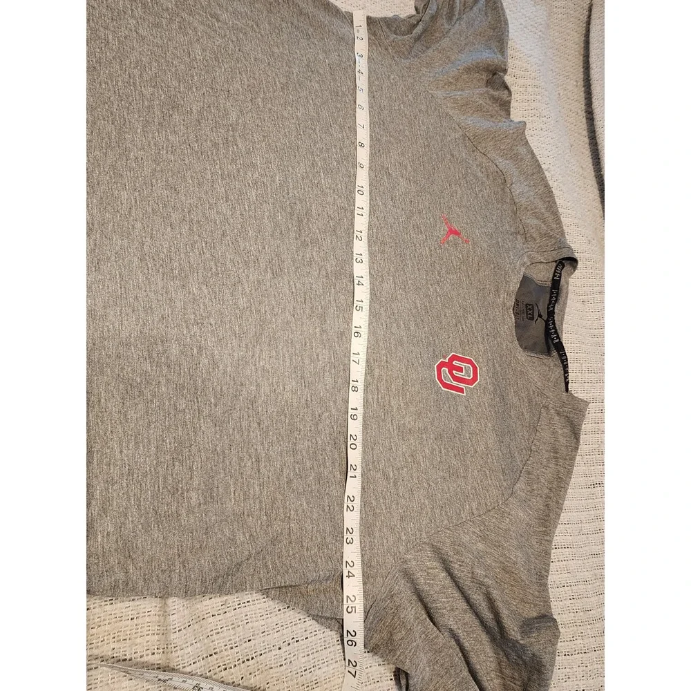 Jordan Oklahoma Sooners Gray Dri-FIT Long Sleeve Training Shirt Mens XXL OU‎